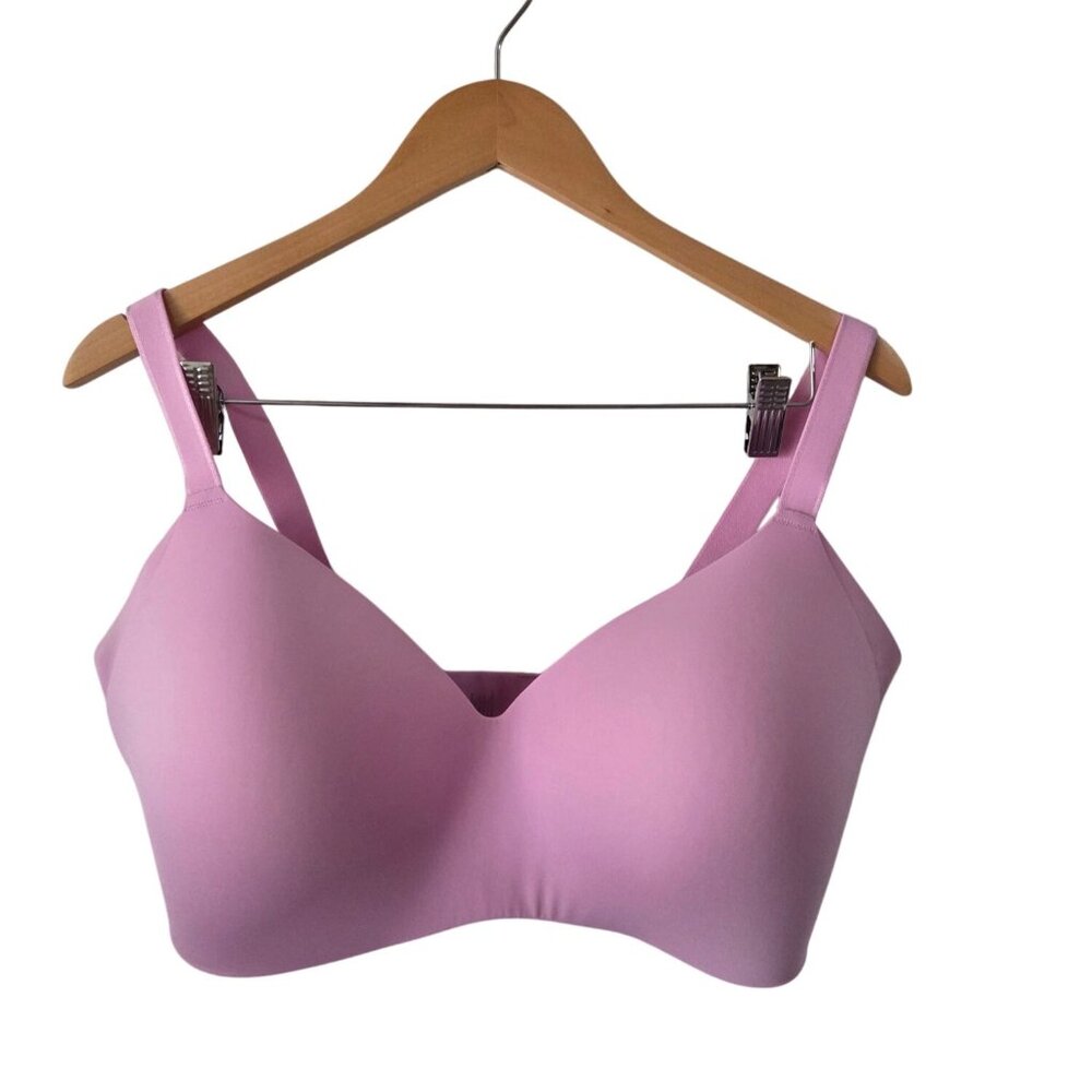 Knix US Sz 40F Wireless Lightly Lined Bra Pink Adjustable Straps Seamles Comfort